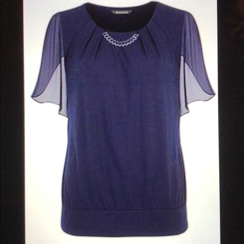 NWT David Emanuel Cape Overlay Top